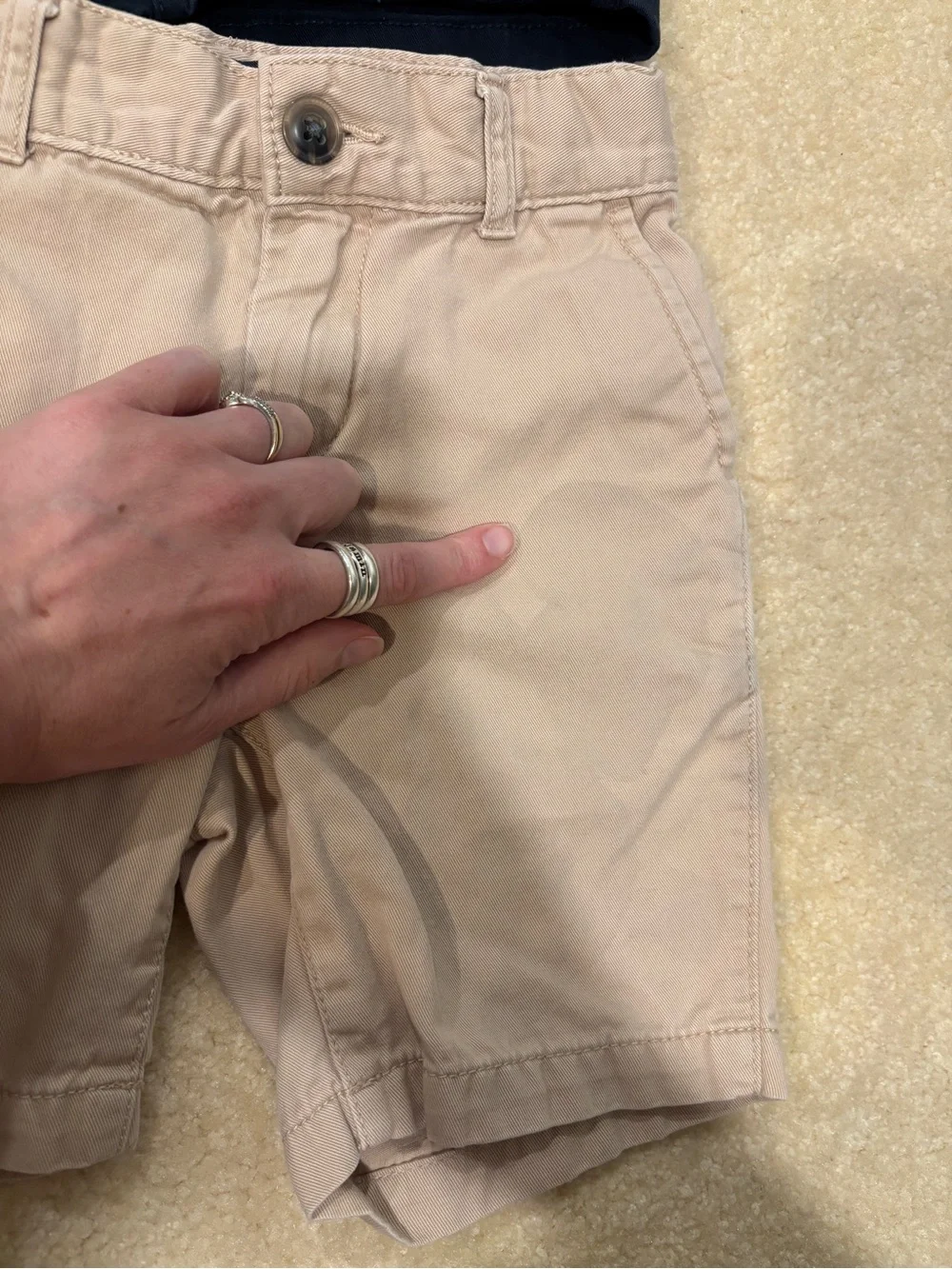 4 Pairs of Boys Chino Uniform Shorts Size 5/5T